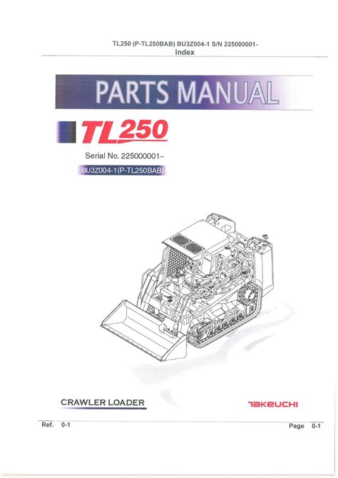 takeuchi tl250 parts